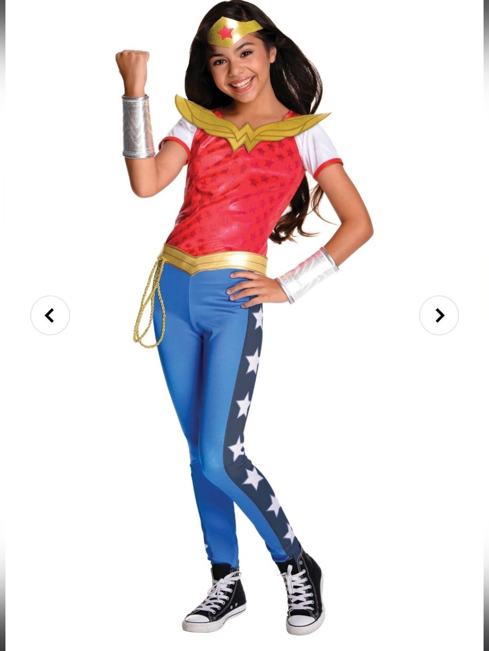 DC Super Hero Girls Deluxe Wonder Woman C8stume For Kids By Rubies Sz L